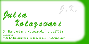julia kolozsvari business card